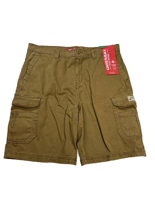 NEW Unionbay Men's Brown Cotton Cargo Shorts - 38