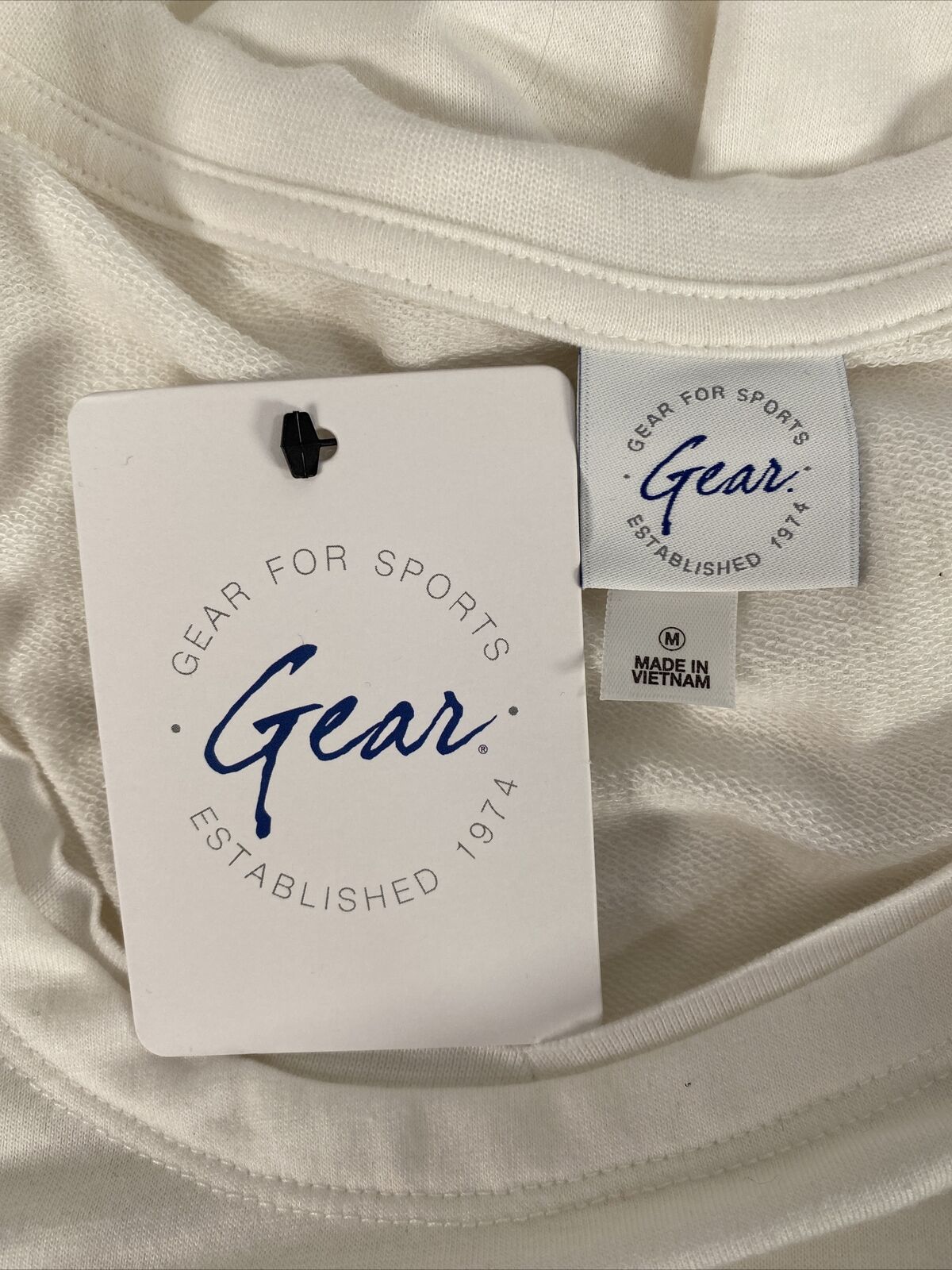 NEW Gear Women's White Knit Gonzaga Chicago Sweatshirt - M