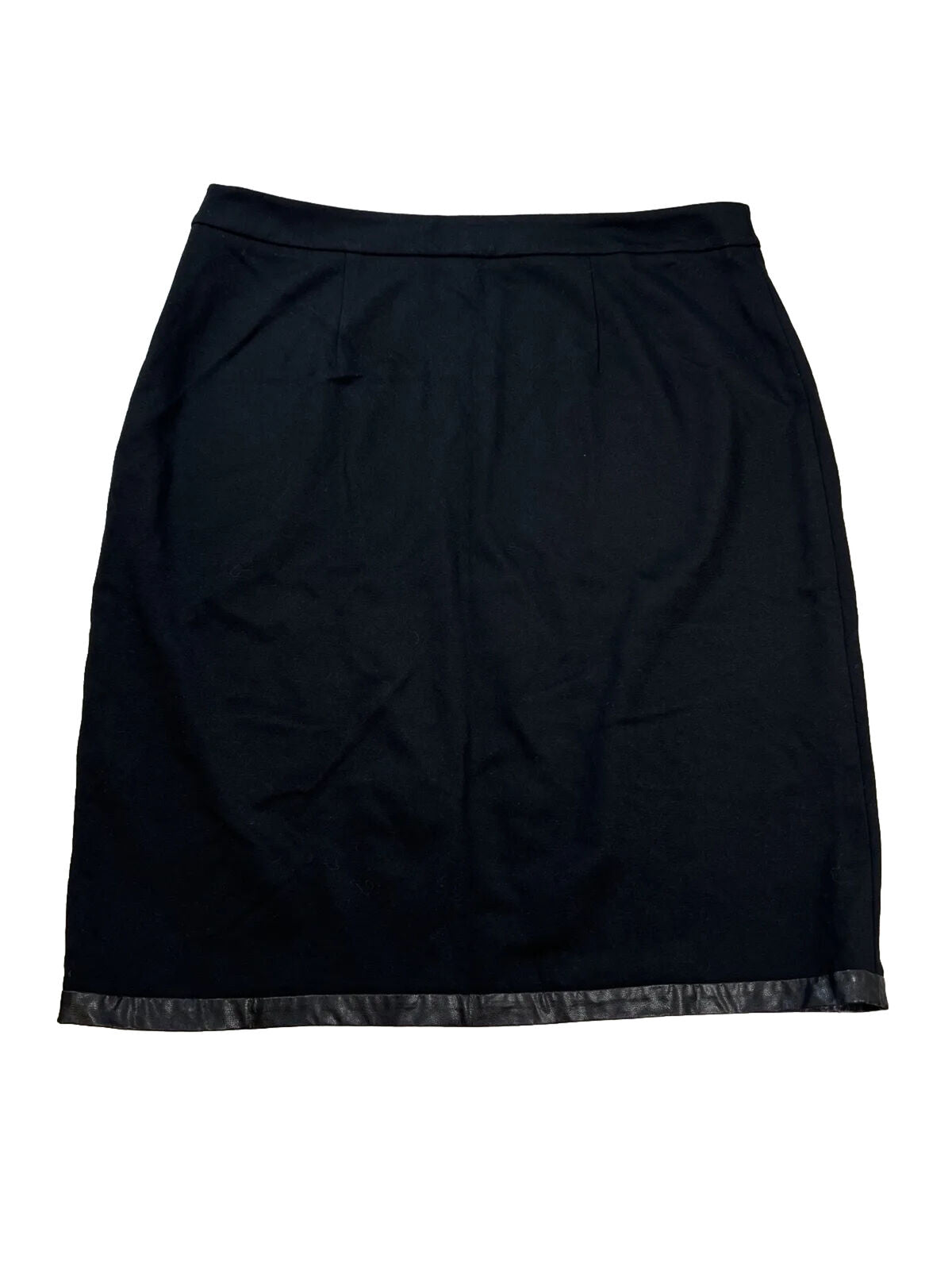 Chico's Women's Black Side Slit Knee Length Straight Skirt - 2/L