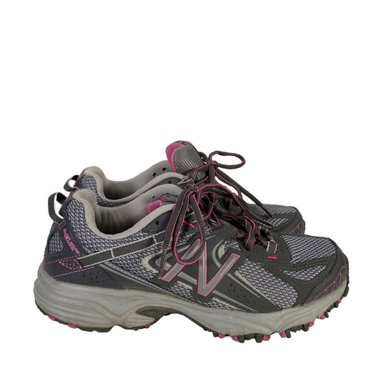 New Balance Women's Gray/Pink 411 Lace Up Walking Athletic Shoes - 8