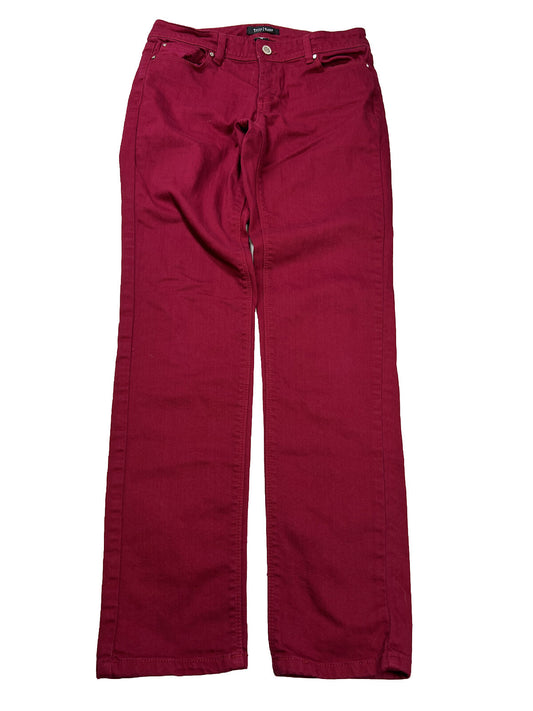 White House Black Market Women's Red Denim Boot Blanc Jeans - 4 R