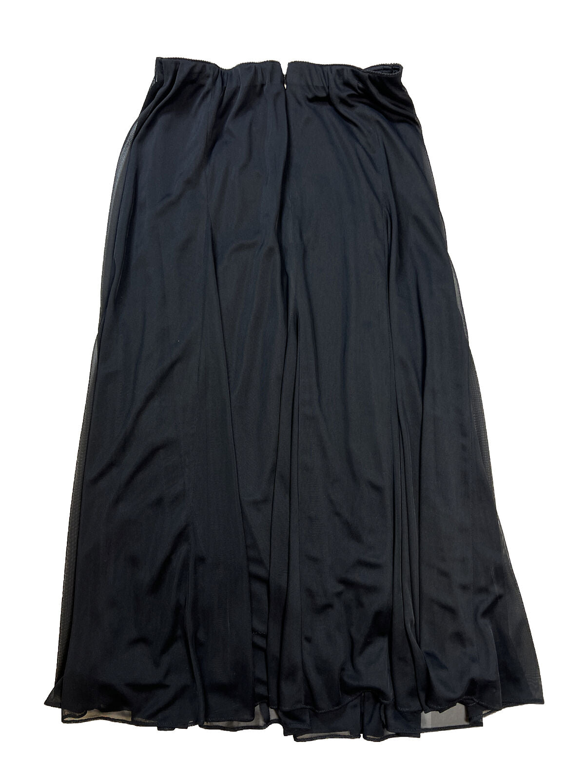 NEW Alex Evenings Women's Black Pleated Mesh Lined Midi Skirt - S