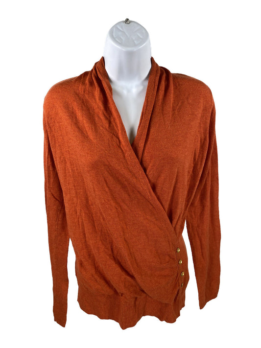 NEW The Limited Women's Orange Thin Knit Long Sleeve Sweater - S