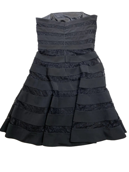 White House Black Market Women's Black Strapless Lace Dress - 4