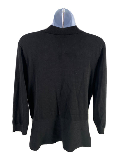 White House Black Market Women's Black One Button Cardigan Sweater - S