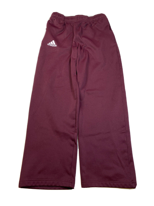 Adidas Men's Burgundy Climawarm Fleece Lined Sweatpants - S