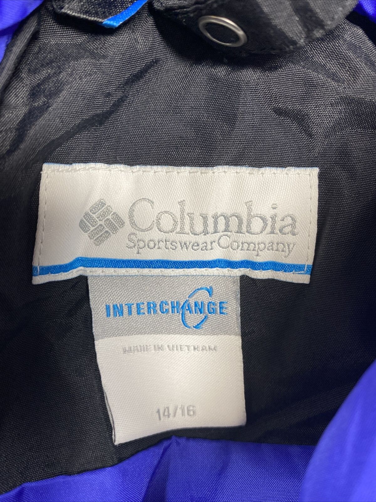 Columbia Girls Kids Black Full Zip Hooded Interchange Jacket - 14/16