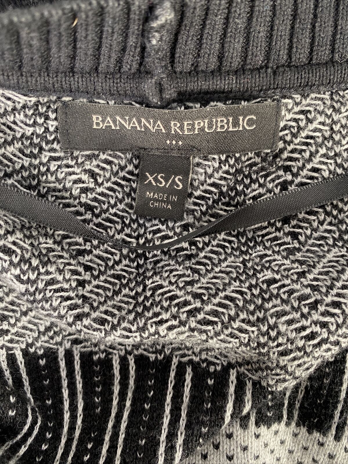 Banana Republic Suéter tipo cárdigan de punto sin mangas negro para mujer - XS/S