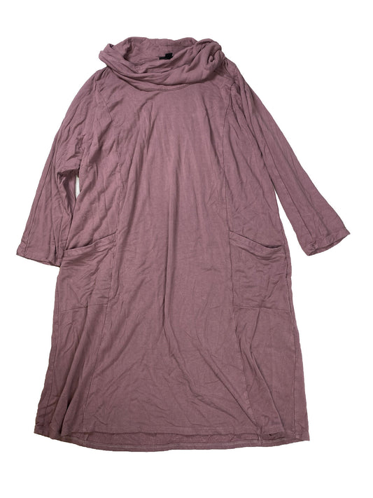 J.Jill Wearever Collection Womens Purple 3/4 Sleeve Sweatshirt Dress - L