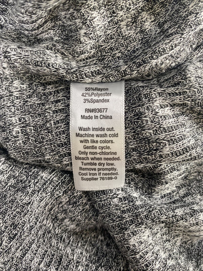 NEW ANA Women's Gray Knit Long Sleeve V-Neck T-Shirt - XL