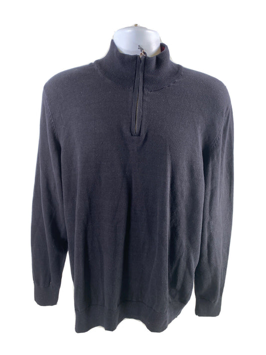 NEW Lachlan Men's Black 1/4 Zip Pullover Sweater - XL