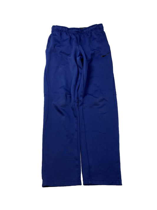 Nike Pantalones deportivos con cordón y forro polar Therma Fit en azul para hombre - S