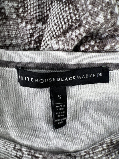 White House Black Market Cárdigan gris con botones a presión para mujer - S