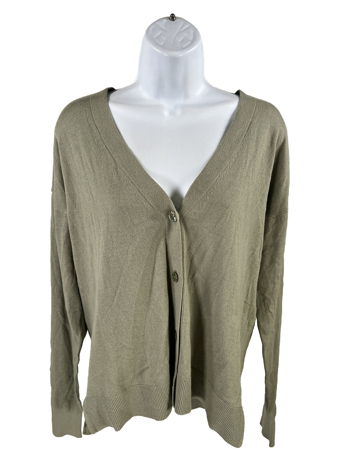 NEW Banana Republic Women's Green Long Sleeve Cardigan Sweater - M