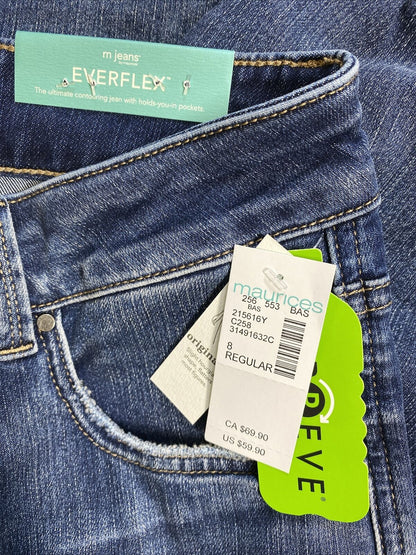 NEW Maurices Women's Medium Wash Super Skinny Ankle Stretch Jeans - 8