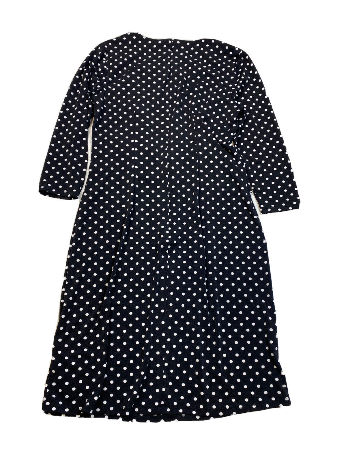 Ann Taylor Women's Black Polka Dot 3/4 Sleeve Blouson Dress - Petite XSP