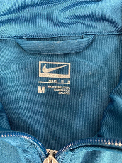 Nike Sportswear Chaqueta deportiva ajustada de manga larga azul para mujer Talla M