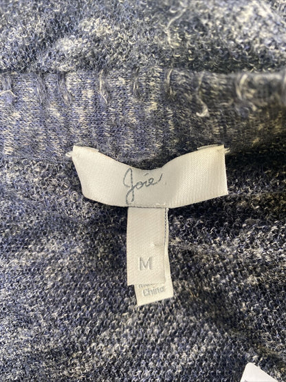 Joie Women's Blue Wool/Linen Blend Open Front Cardigan Sweater Sz M
