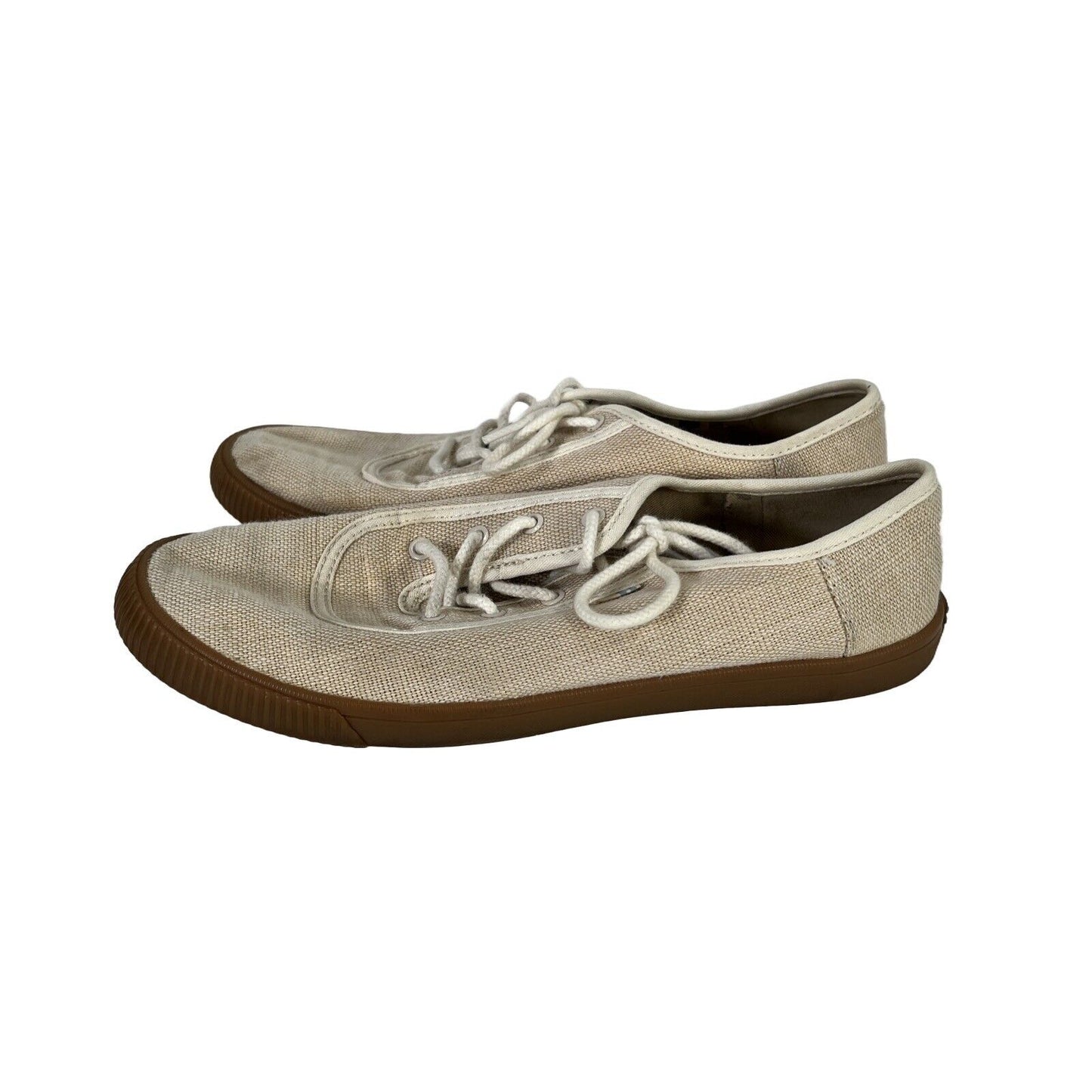 Toms Women's Beige/Tan Textile Lace Up Casual Sneakers - 7.5