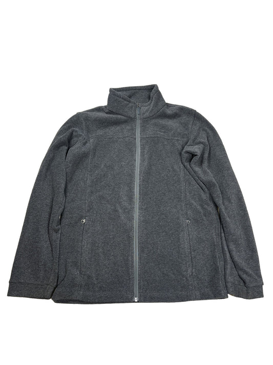 Columbia Youth Boys Gray Fleece Long Sleeve Full Zip Jacket - L/ 16