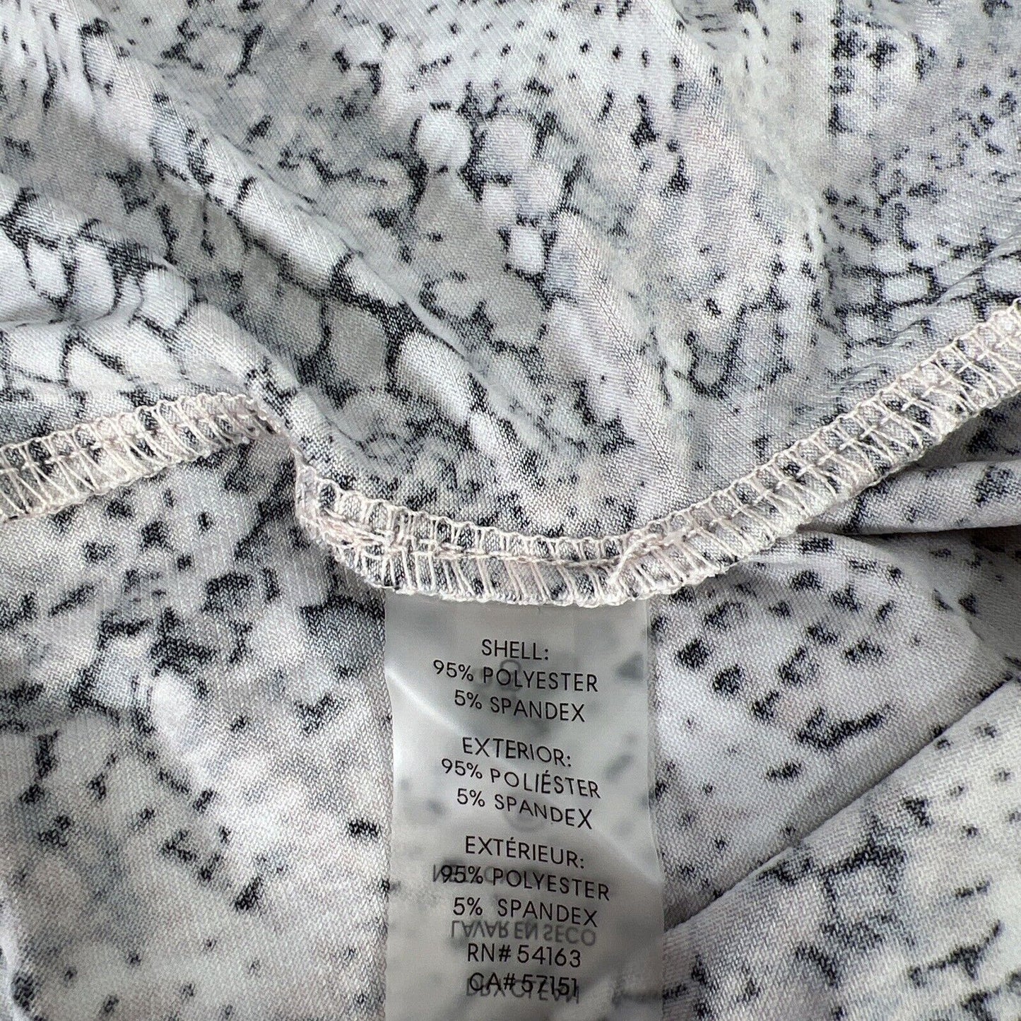 Camiseta sin mangas con estampado de reptiles en blanco y negro de Calvin Klein para mujer - L