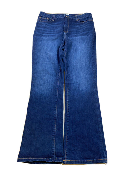 LL Bean Women's Dark Wash Blue Denim Classic Boot Cut Jeans - 12 Reg