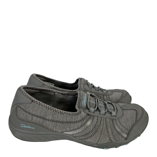 Skechers Womens Gray Relaxed Fit Breathe Easy Comfort Walking Shoes - 7.5