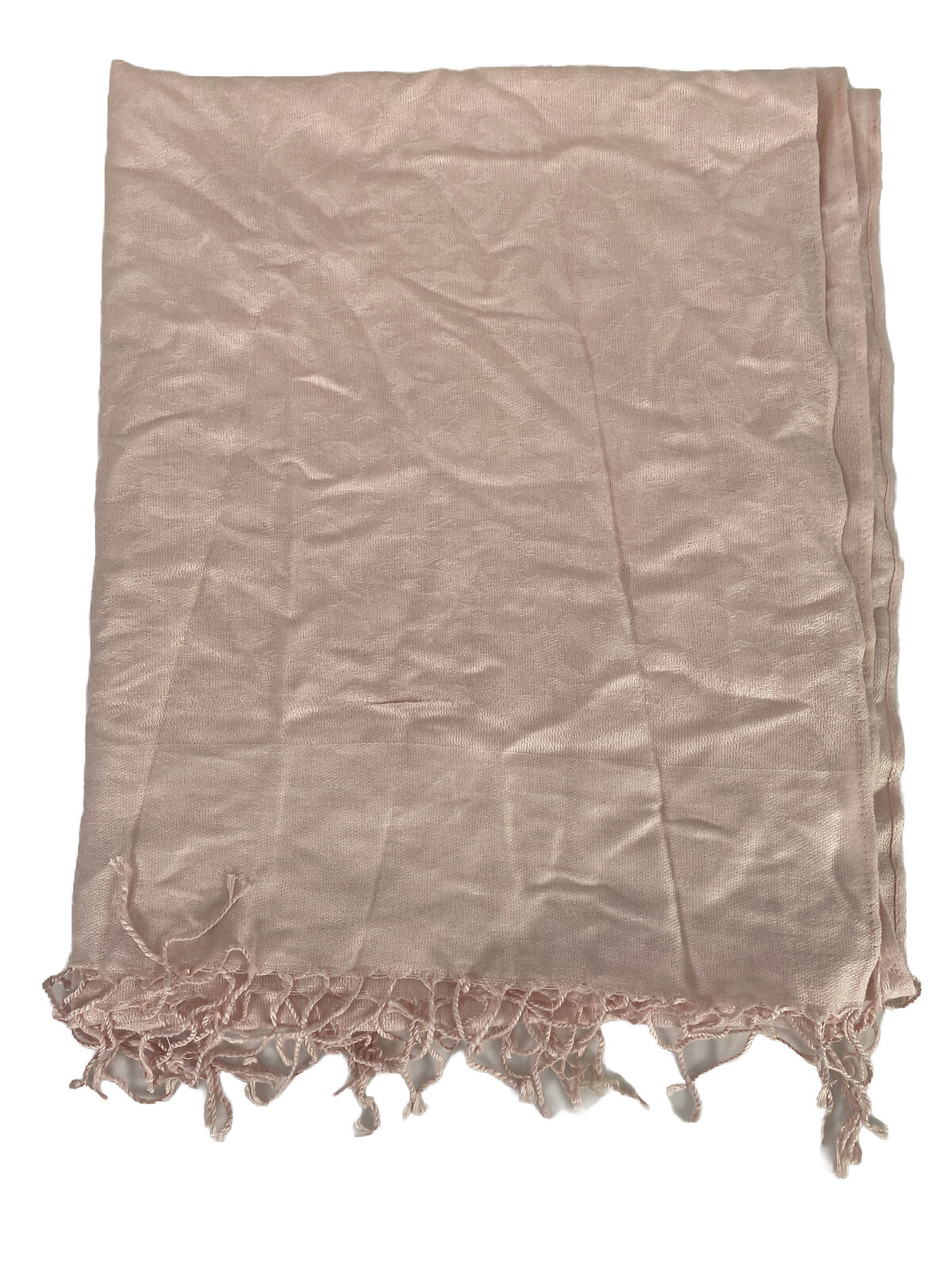 NEW Chico's Women's Pink Oversized Fringed Lightweight Scarf - One Size