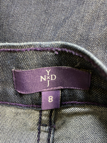 NYDJ Women's Dark Wash Lift Tuck Modern Boot Cut Stretch Jeans - 8