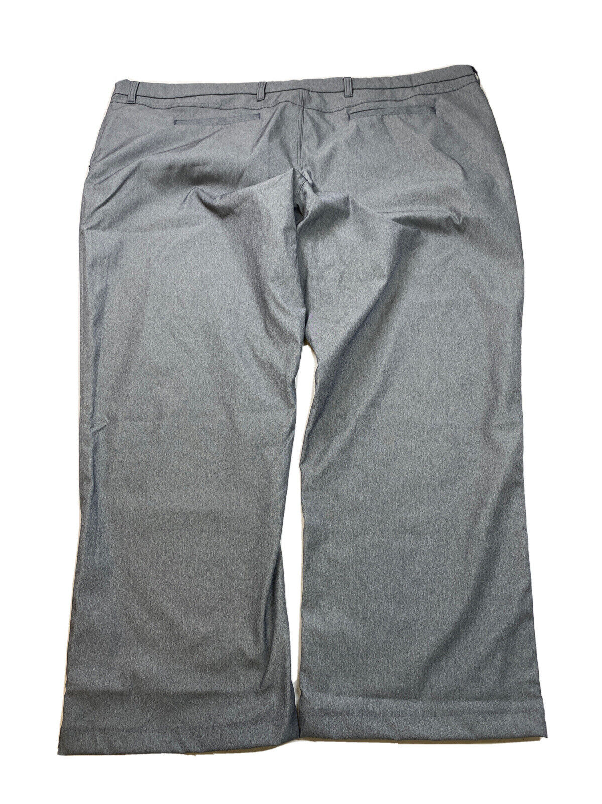 NUEVO Pantalón chino técnico de poliéster gris con cintura elástica para hombre de Lands' End - 54 T