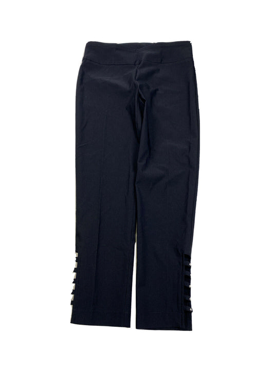 NUEVO Attire New York - Pantalones cortos Caroline con diamantes de imitación negros para mujer, talla 2