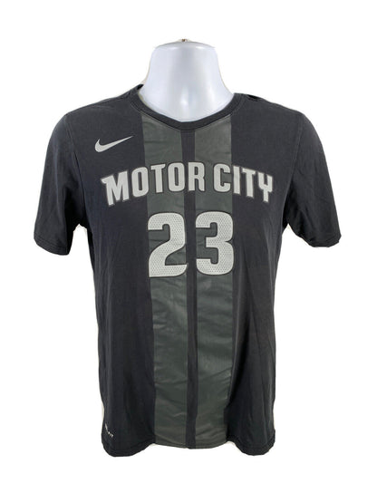 Nike Men's Black Short Sleeve Motor City Griffin #23 T-Shirt - S