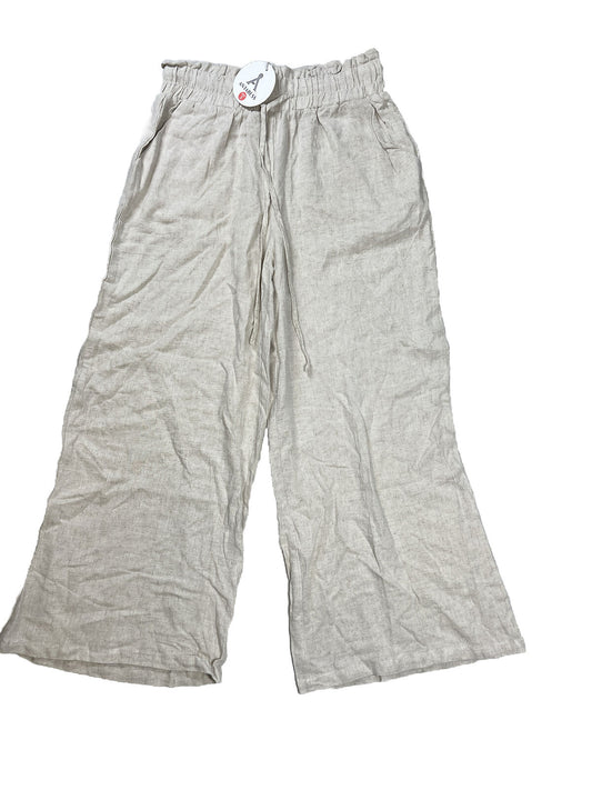 NEW Anrabess Women's Beige Linen Blend Pants - S