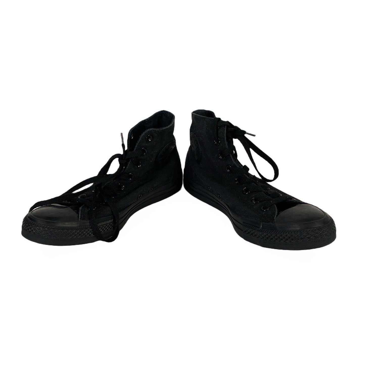 Converse Zapatillas altas unisex de lona negra con cordones - Hombre 9