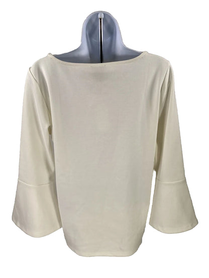 NEW Ann Taylor Women's White Bell Sleeve Blouse - M