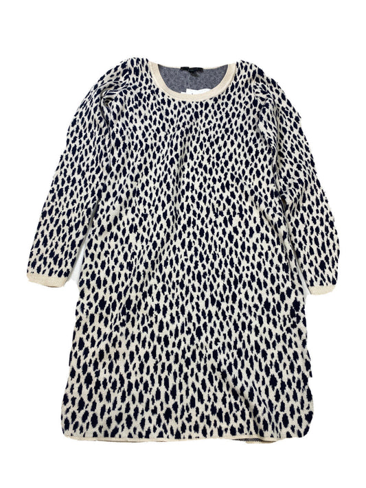NUEVO Vestido suéter Cheetah Club negro/blanco de Ann Taylor para mujer - XXS