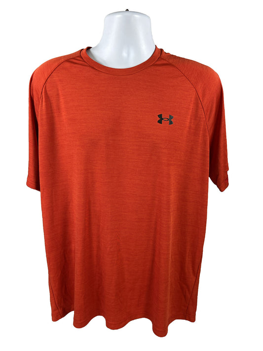 Under Armour Men's Red/Orange Short Sleeve HeatGear Athletic Shirt - XL
