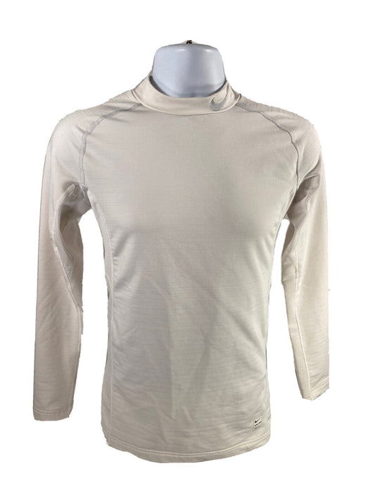 Nike Pro Men's White Dri-Fit Compression Long Sleeve Athletic Shirt - M