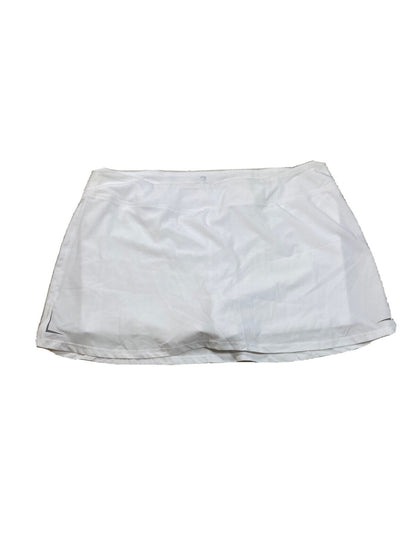 NUEVA falda-pantalón blanca plisada con forro lateral para mujer Etonic The Every Day - XL