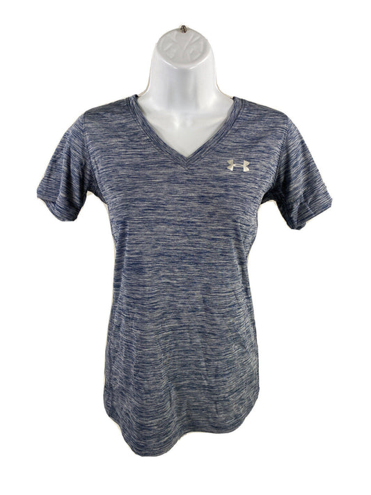 Camiseta deportiva Under Armour Heatgear de corte holgado azul para mujer - XS