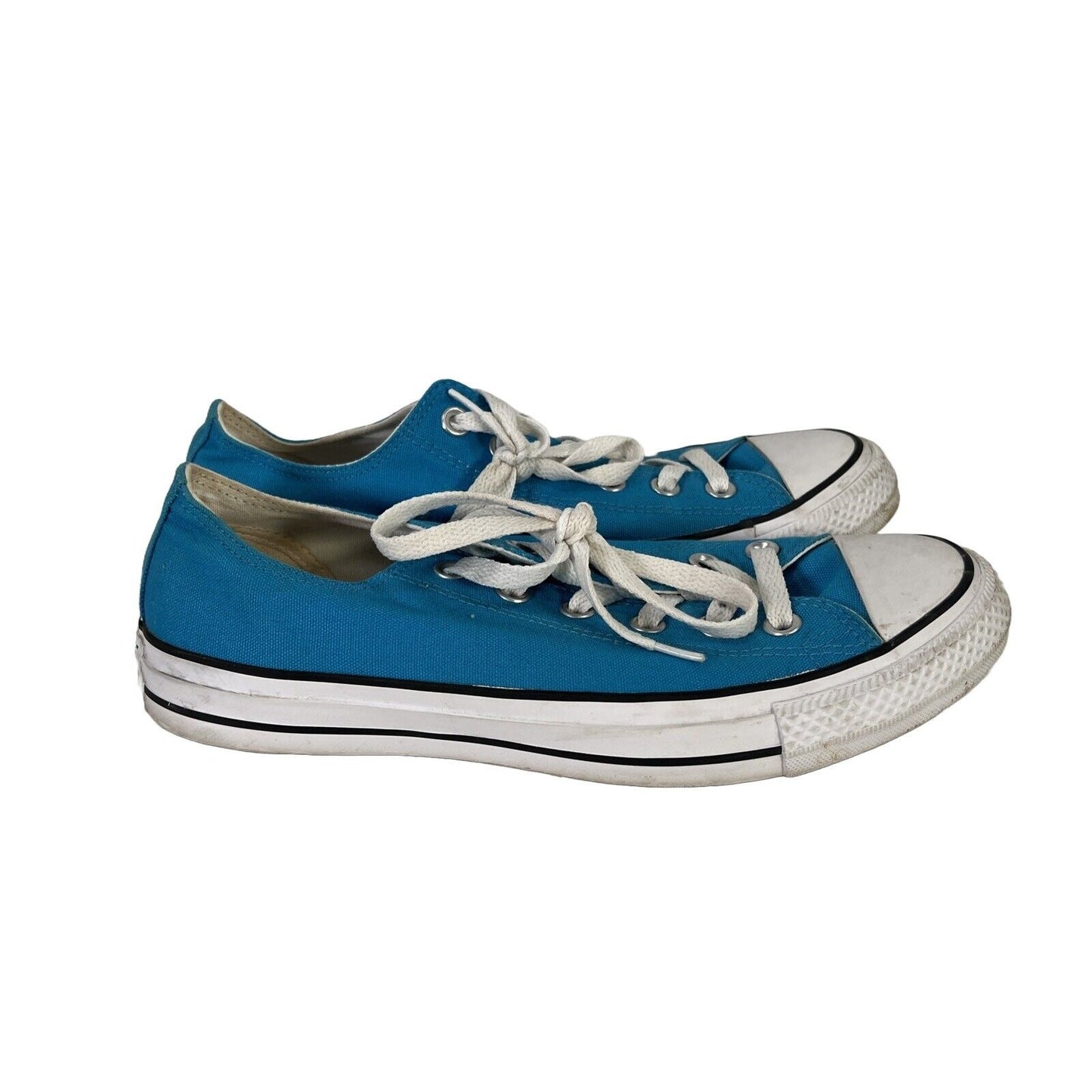 Converse Unisex Blue Lace Up Low Top Casual Sneakers Women's - 9