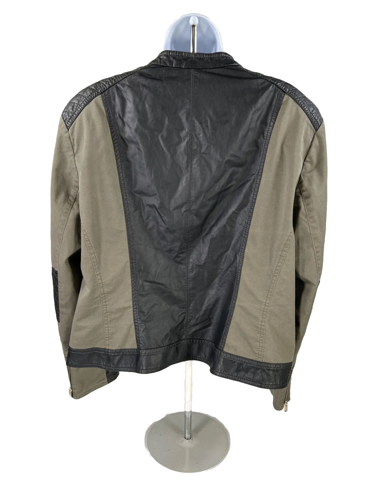 Gerry Weber Women's Green Fabric Full Zip Moto Style Jacket - 48/US 18
