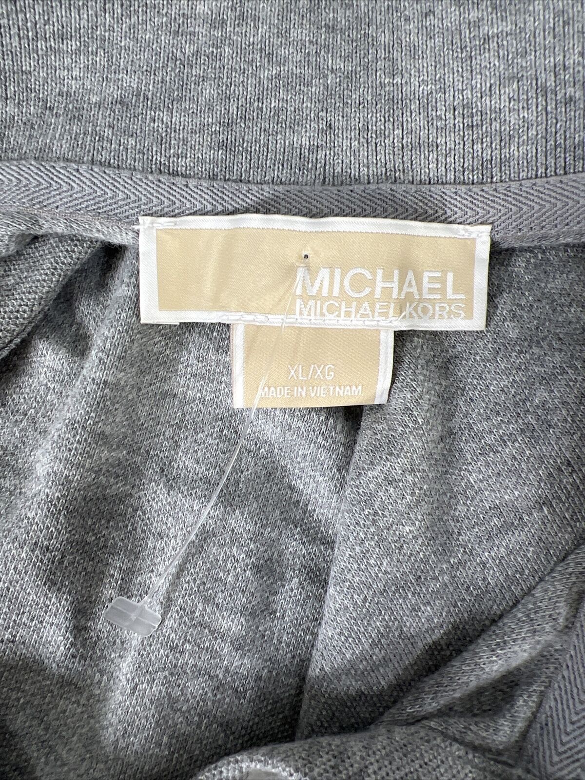 NUEVO Michael Kors Camiseta sin mangas gris con cuello halter y espalda abierta para mujer - XL