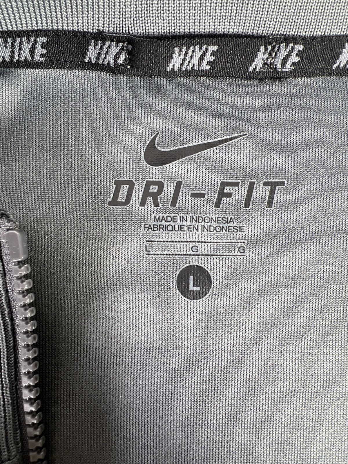 Chaqueta deportiva de manga larga con cremallera completa Nike Livestrong gris para hombre - L