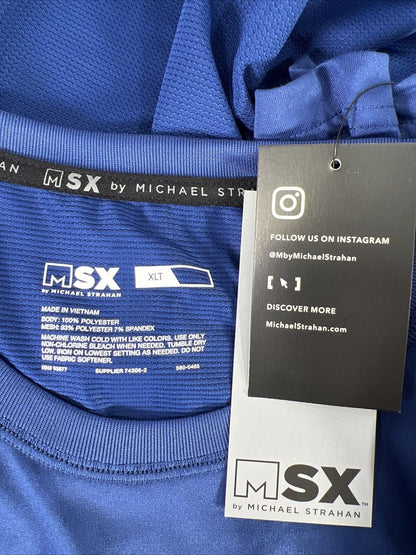 NUEVA camiseta deportiva de manga corta azul MSX Michael Strahan para hombre - Tall XLT