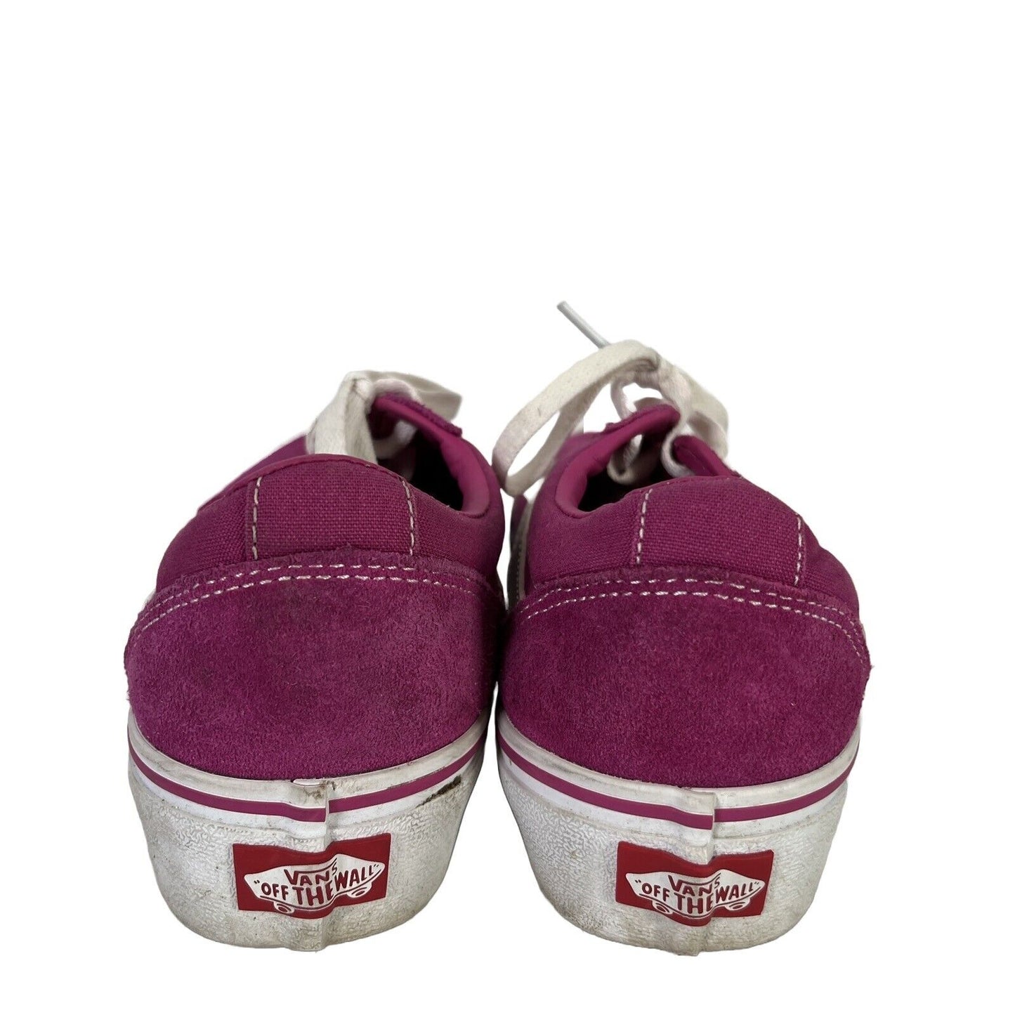 Vans Women's Pink Suede Platform Sneakers Shoes - 7