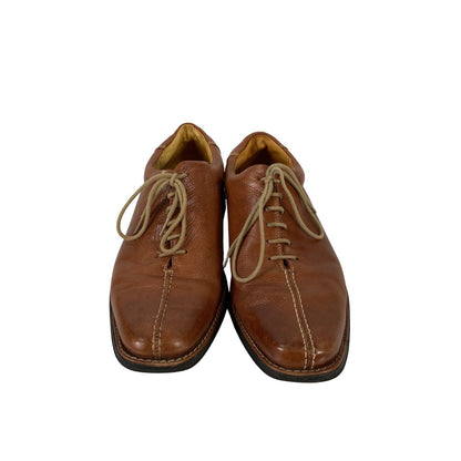 Sandro Zapatos de vestir Oxford de cuero marrón para hombre - 10D
