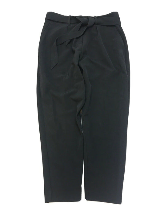 Nanette Lepore Women's Black Polyester Slim Tie Front Dress Pants Sz 8