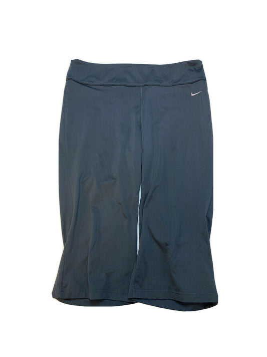Pantalon semi-ajusté athlétique court en polyester gris pour femme Nike Sz L
