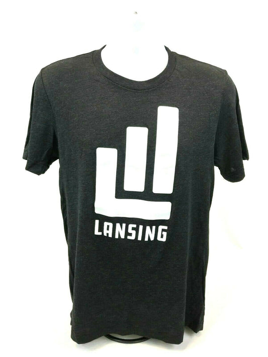 Marca oficial de la ciudad de Lansing - Camiseta negra unisex - Bella Canvas